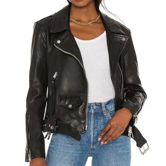 ALLSAINTS Annina Biker Jacket in Black